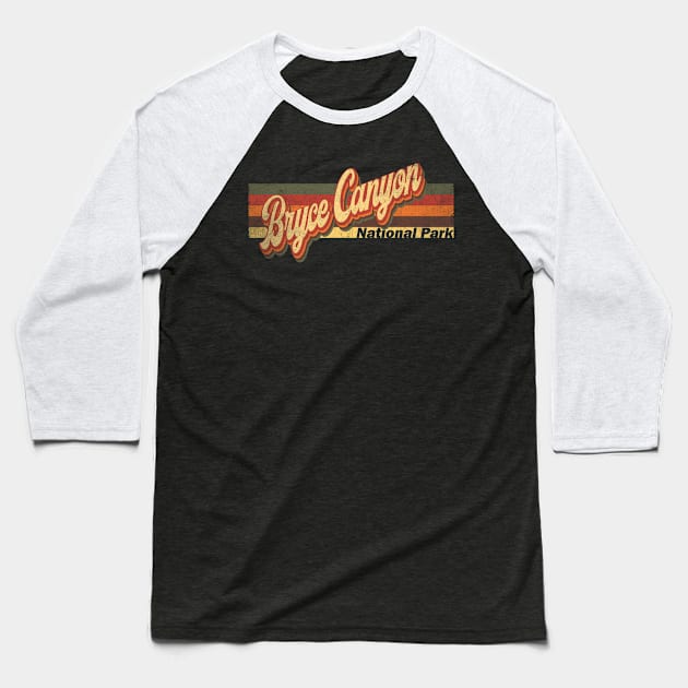 Bryce Canyon Skyline Vintage Retro T-Shirt Gift - Bryce Canyon - Bryce Canyon Tourist Gift - Bryce Canyon Hometown T-Shirt T-Shirt Baseball T-Shirt by Happy as I travel